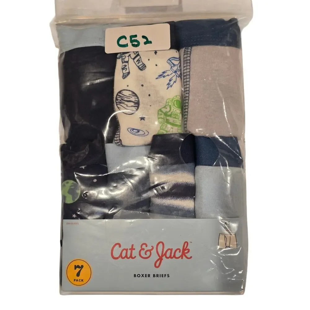 Cat & Jack Boys Boxer Briefs XS 4/5 7 pairs NWT